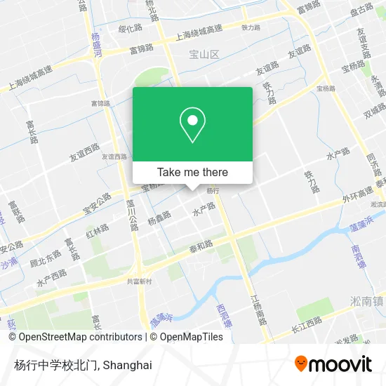 杨行中学校北门 map