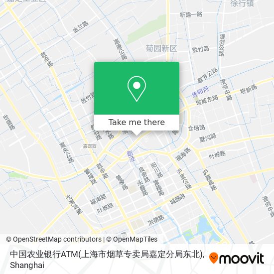 中国农业银行ATM(上海市烟草专卖局嘉定分局东北) map