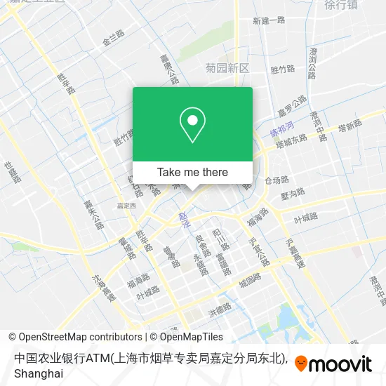 中国农业银行ATM(上海市烟草专卖局嘉定分局东北) map