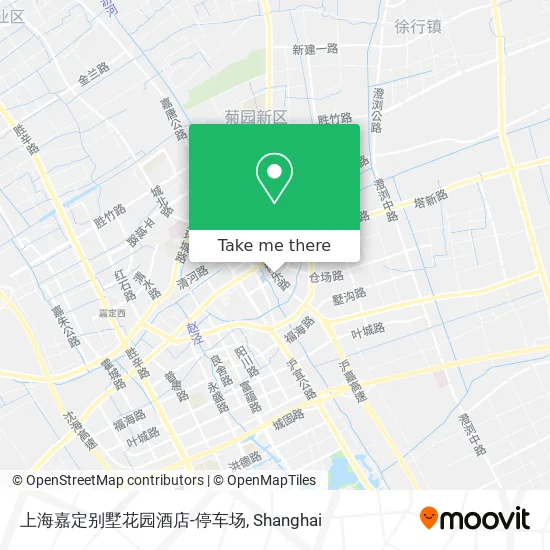 上海嘉定别墅花园酒店-停车场 map