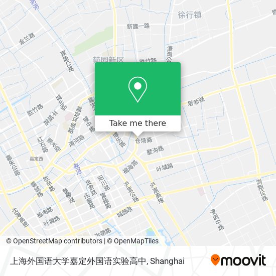 上海外国语大学嘉定外国语实验高中 map