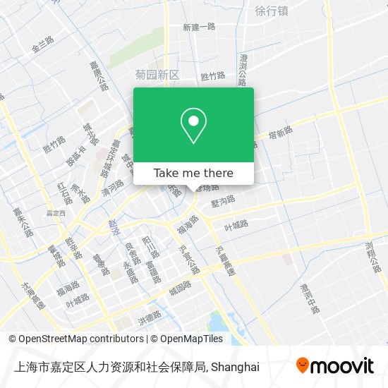 上海市嘉定区人力资源和社会保障局 map