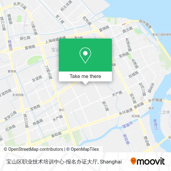 宝山区职业技术培训中心-报名办证大厅 map