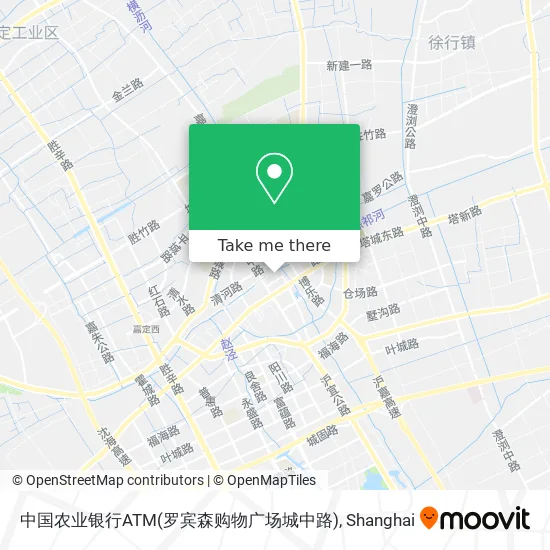 中国农业银行ATM(罗宾森购物广场城中路) map