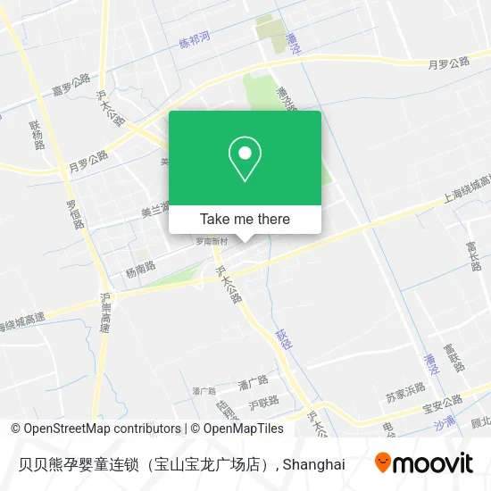 贝贝熊孕婴童连锁（宝山宝龙广场店） map