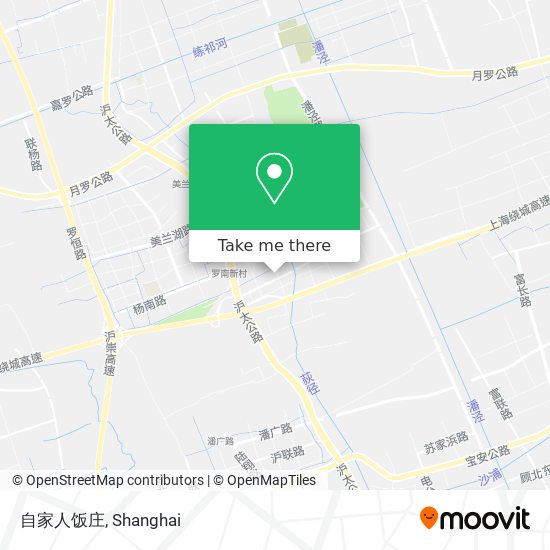 自家人饭庄 map