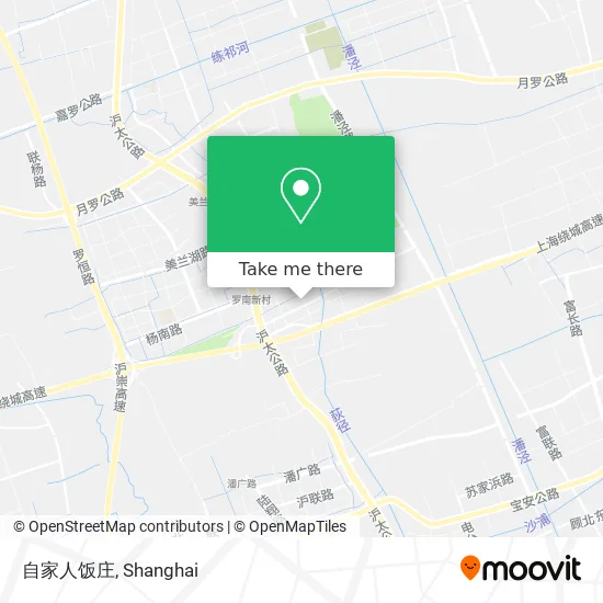自家人饭庄 map