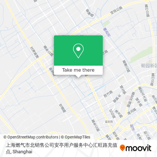 上海燃气市北销售公司安亭用户服务中心汇旺路充值点 map