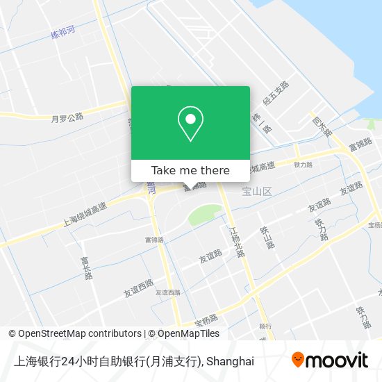 上海银行24小时自助银行(月浦支行) map