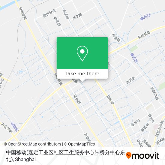 中国移动(嘉定工业区社区卫生服务中心朱桥分中心东北) map