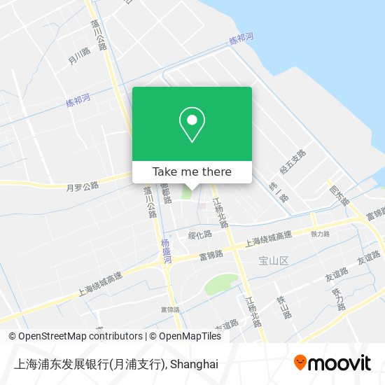 上海浦东发展银行(月浦支行) map