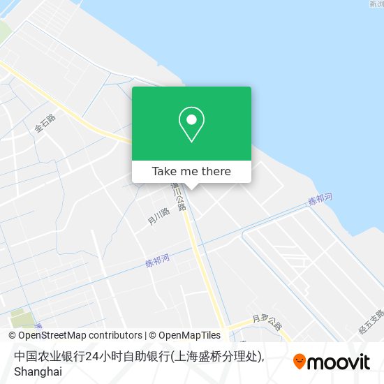 中国农业银行24小时自助银行(上海盛桥分理处) map