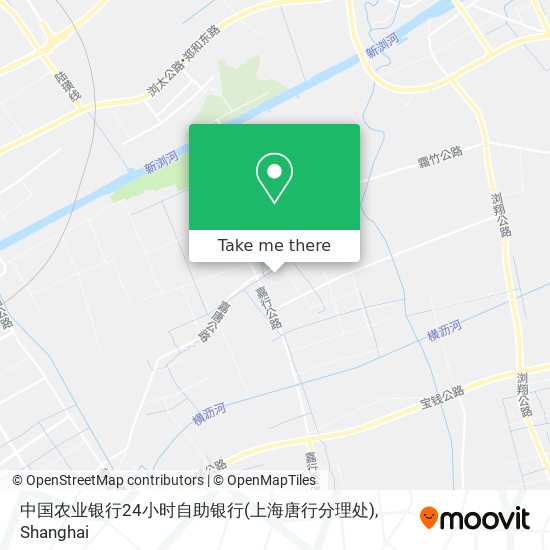 中国农业银行24小时自助银行(上海唐行分理处) map