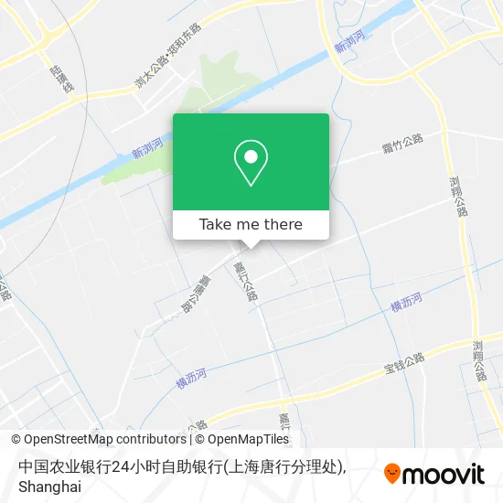 中国农业银行24小时自助银行(上海唐行分理处) map