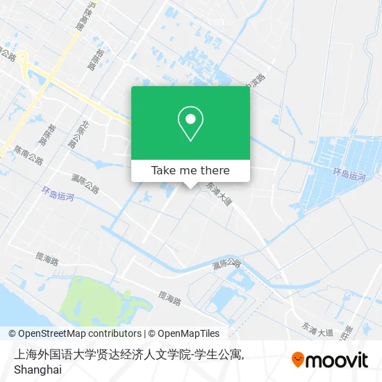 上海外国语大学贤达经济人文学院-学生公寓 map