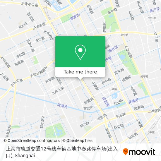 上海市轨道交通12号线车辆基地中春路停车场(出入口) map