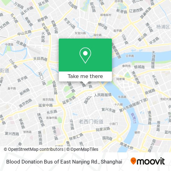 Blood Donation Bus of East Nanjing Rd. map