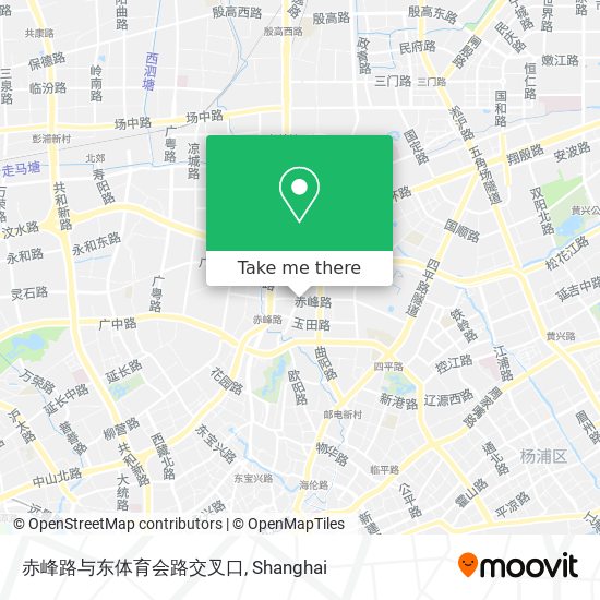 赤峰路与东体育会路交叉口 map