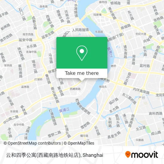 云和四季公寓(西藏南路地铁站店) map
