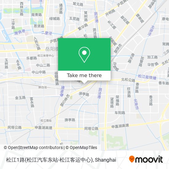 松江1路(松江汽车东站-松江客运中心) map