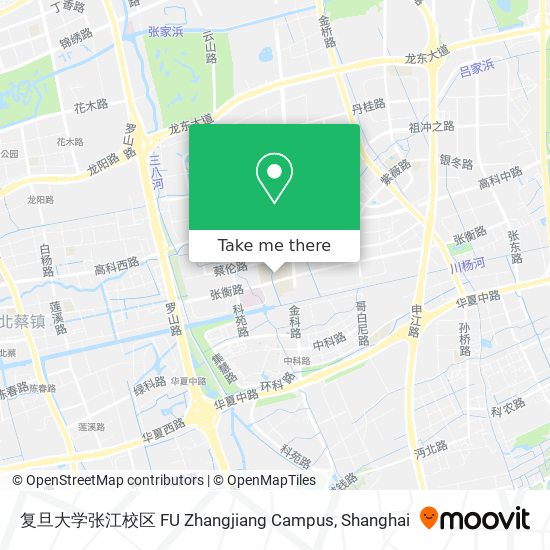 复旦大学张江校区 FU Zhangjiang Campus map