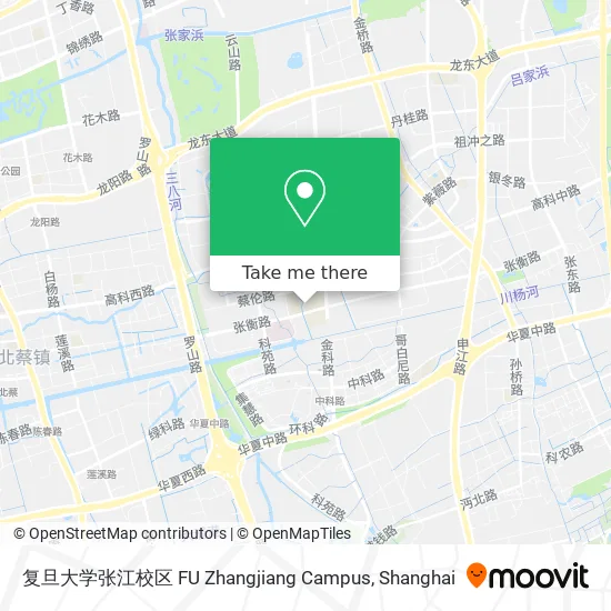 复旦大学张江校区 FU Zhangjiang Campus map