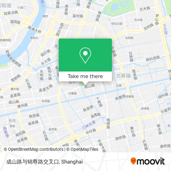 成山路与锦尊路交叉口 map