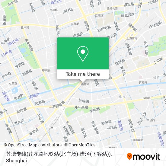 莲漕专线(莲花路地铁站(北广场)-漕泾(下客站)) map