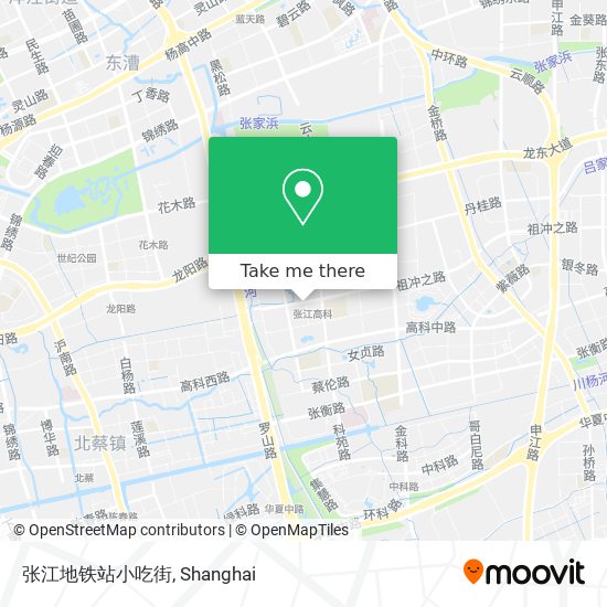 张江地铁站小吃街 map