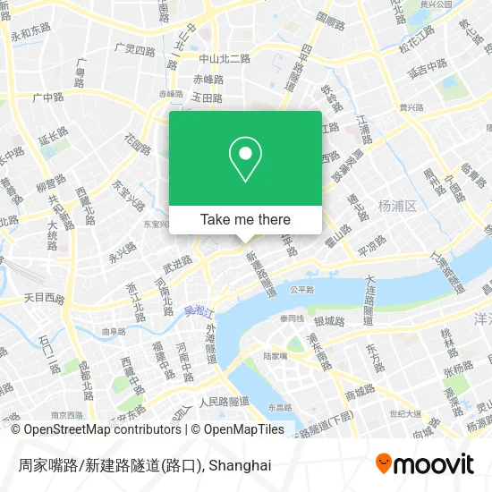 周家嘴路/新建路隧道(路口) map