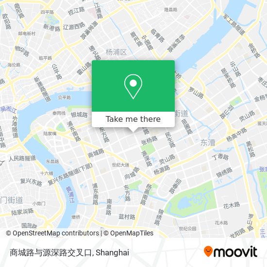 商城路与源深路交叉口 map