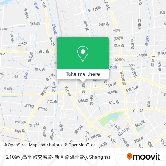 210路(高平路交城路-新闸路温州路) map