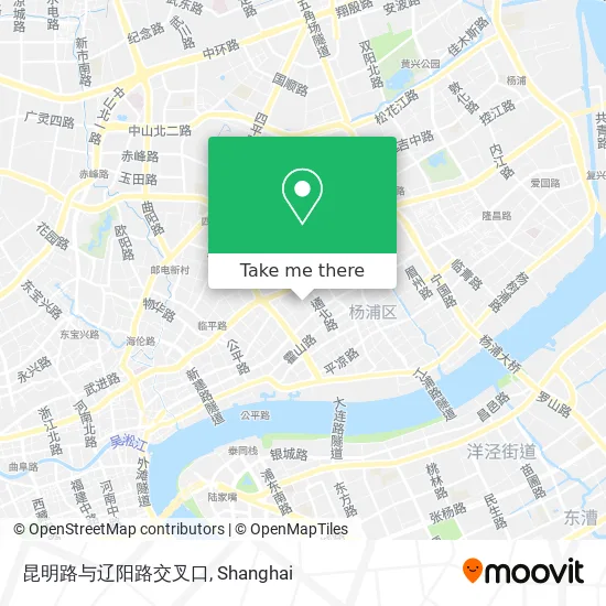 昆明路与辽阳路交叉口 map