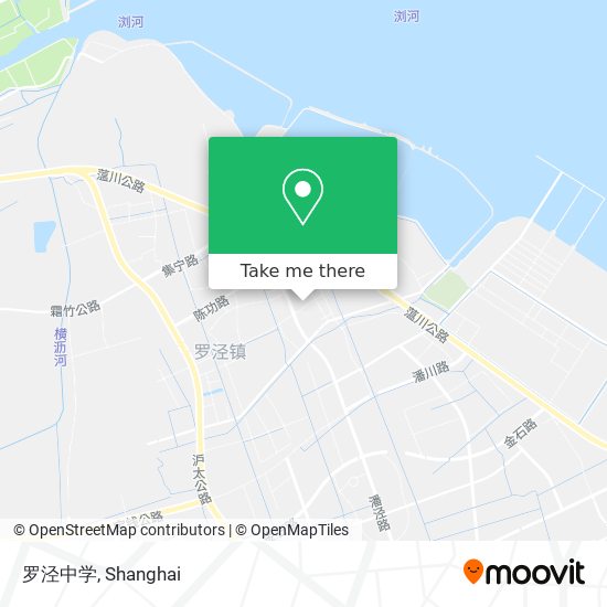 罗泾中学 map