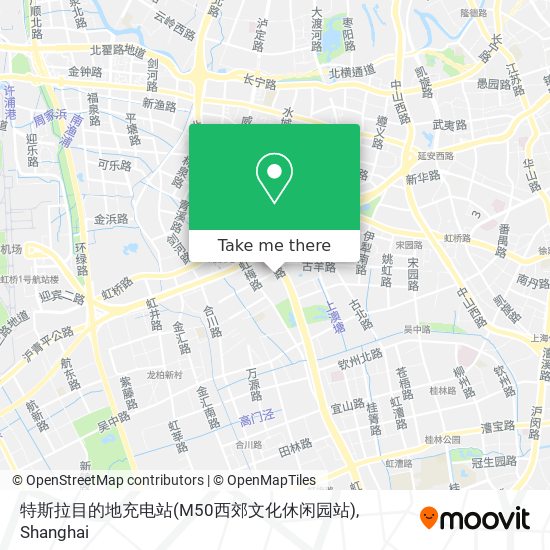 特斯拉目的地充电站(M50西郊文化休闲园站) map