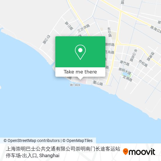 上海崇明巴士公共交通有限公司崇明南门长途客运站停车场-出入口 map