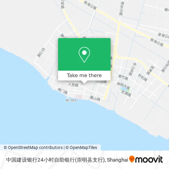 中国建设银行24小时自助银行(崇明县支行) map