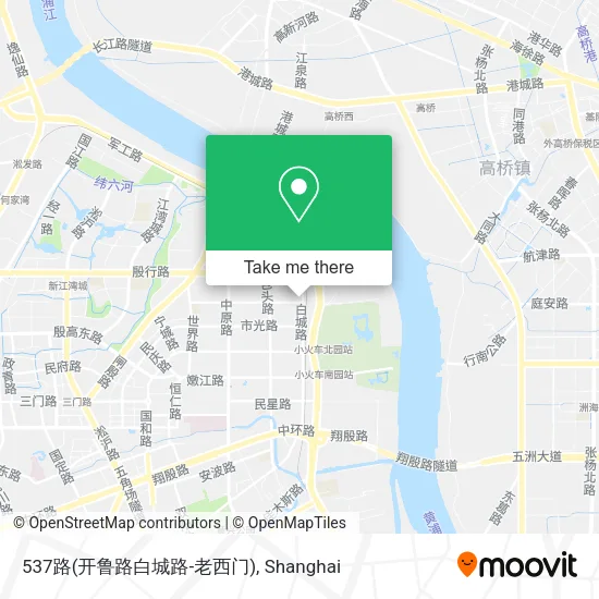537路(开鲁路白城路-老西门) map