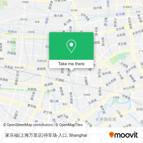家乐福(上海万里店)停车场-入口 map