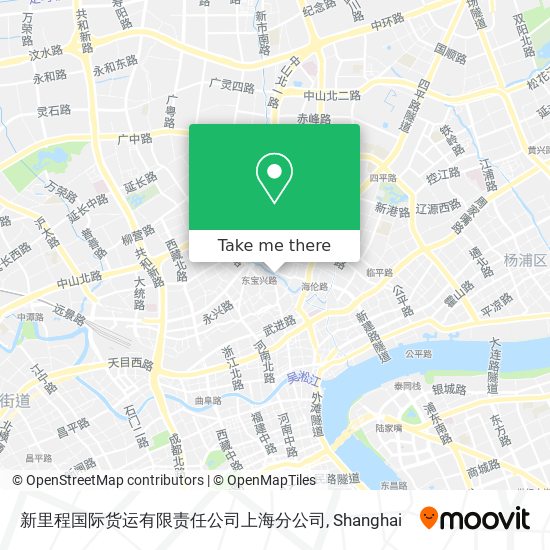 新里程国际货运有限责任公司上海分公司 map