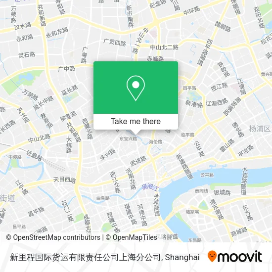 新里程国际货运有限责任公司上海分公司 map
