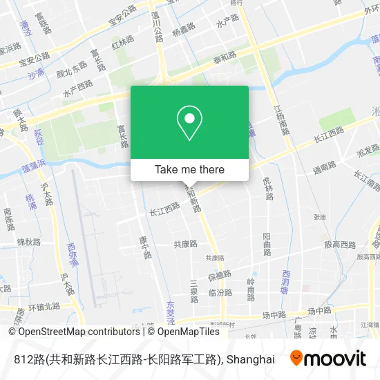 812路(共和新路长江西路-长阳路军工路) map