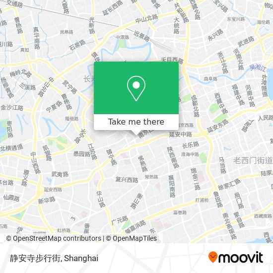 静安寺步行街 map