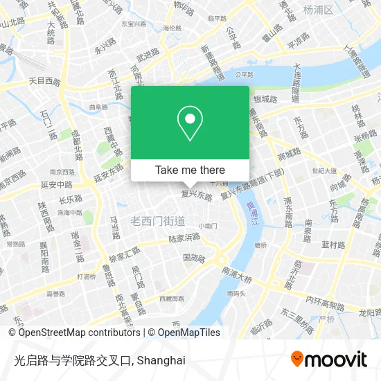 光启路与学院路交叉口 map