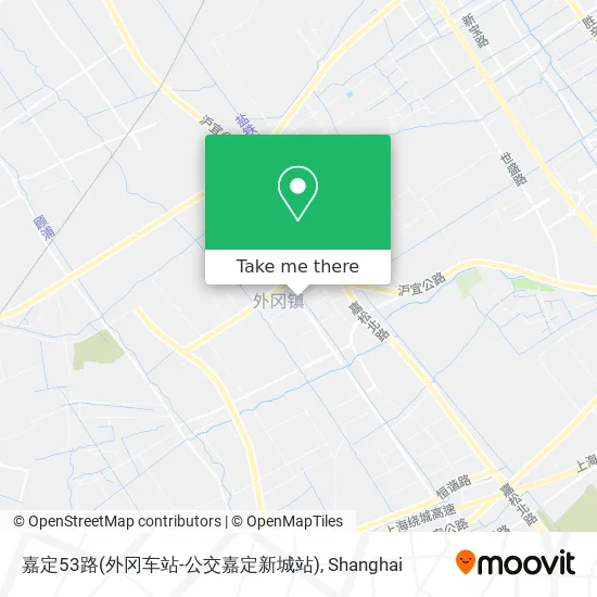 嘉定53路(外冈车站-公交嘉定新城站) map