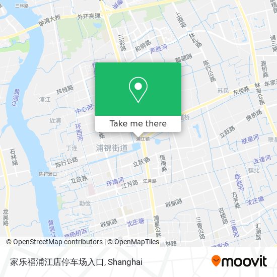 家乐福浦江店停车场入口 map