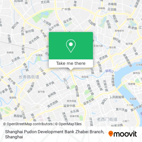 Shanghai Pudon Development Bank Zhabei Branch map