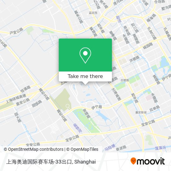 上海奥迪国际赛车场-33出口 map