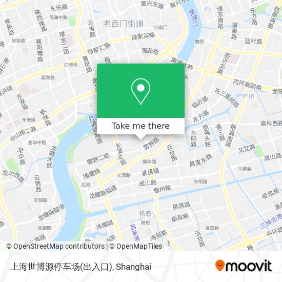 上海世博源停车场(出入口) map