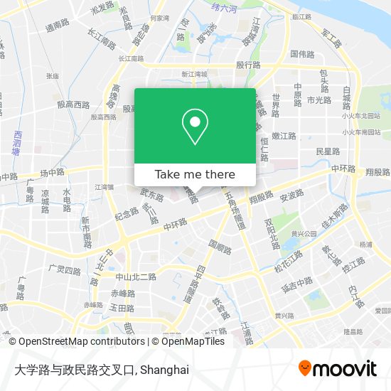 大学路与政民路交叉口 map